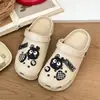 Pantuflas perforadas para mujer, antideslizantes, de suela gruesa, lindas de dibujos animados, para el hogar, para aumentar la altura, antideslizantes, estilo nuevo, para exteriores, de punta cerrada para mujer