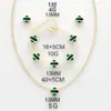 Conjunto de Pulseira, Brincos e Colar de Aço Titânio Trevo da Sorte de Quatro Folhas, Venda Quente Transfronteiriça, Fresco e Fashion, 18K Não Desbota