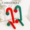Colgante de Bastón de Navidad de Amazon Diseño de Escena Navideña DIY Decoración de Árbol de Navidad Colgante de Bastón de Lana