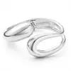 Pulseras Populares Transfronterizas Europeas y Americanas Ins Normcore Pulseras con Patrón de Onda Asimétrico Pulseras Metálicas Brillantes Joyería para Mujer