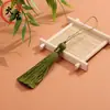 Borlas cortas y gruesas de 8 cm, borlas verticales, marcapáginas de estilo chino al por mayor, colgantes para ropa, accesorios, borlas de poliéster