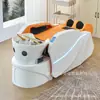 Cama para Lavar Cabello, Cama Eléctrica de Masaje para Cuidado del Cabello, Cama de Enjuague con Circulación de Agua a Temperatura Constante, Cama para Proyecto de Fumigación, Especial para Salón de Peluquería