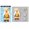 Decoraciones Navideñas Ciervo Dorado Muñeco de Nieve Pegatinas Electrostáticas Suministros para Fiesta Navideña Guirnalda Cálida de Iglú Pegatinas para Ventana