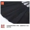 Abanico Taiji abanico kung fu venta directa de fábrica abanico de una cara de 8 pulgadas hueso de plástico negro abanico de baile para niños actuación de artes marciales