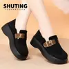 Novos Estilos de Sapatos Loafer 2026, Sapatos Birkenstock de Solado Grosso, Sapatos Femininos Confortáveis Slip-On de Couro Macio com Solado Macio
