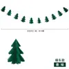 Guirnalda Creativa de 10 Árboles de Navidad de Papel 3D Cadena de Adornos Navideños Decoraciones Colgantes para Fiestas Suministros para Decoración de Pared y Techo