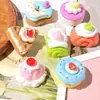 Juguete de Comida 3D Simulado con Pastel de Frutas de Crema Brillante, Accesorios de Resina para Pinzas de Cabello, Ligas para el Cabello, Adornos y Decoraciones para Refrigerador
