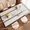 Protetor de Mesa de Jantar Transparente Macio Estilo Americano, Toalha de Mesa de PVC, Impermeável, à Prova de Óleo, Resistente a Manchas, Protetor de Mesa de Centro Sem Lavagem