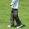 Calça casual lisa transfronteiriça masculina primavera e verão nova tendência japonesa calças de perna reta soltas moda masculina e feminina calças de perna larga simples