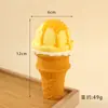 Adornos de modelo de cono de helado de simulación de PU divertidos juguetes de descompresión de música para amasar helado simulación de alimentos al por mayor