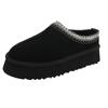Chegada Nova Outono e Inverno Sapatos Preguiçosos Plataforma de Sola Grossa Sapatos de Lã Sapatos de Lã Casa e Roupa Quente Moda Aconchegante Chinelos de Algodão