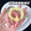 Queso Queso Anillo para el Cabello Cuerda para el Cabello Corazón de Niña Estudiante Chica Suave Lazo Anillo para el Cabello Intestino Delgado Cuerda para el Cabello de Dibujos Animados Amor Diadema