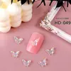 Moda Popular Arte de Uñas Coloridas Mariposas 3D Decoraciones Pintadas Dibujos Animados 3D Iridiscentes Decoraciones de Uñas DIY