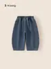 Jeans Seleccionados para Niños Jeans Estrella para Niños Pequeños Pantalones Banana de Invierno con Más Terciopelo Pantalones Sueltos para Niñas