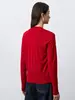 Cárdigan de punto de lana con cuello en V y manga larga de otoño personalizado para mujer, OEM de fábrica, marca privada, ropa de abrigo para mujer en stock