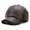 Chapéus de Couro para Homens de Meia-Idade e Idosos, Bonés de Baseball para Idosos, Chapéus de Vovô, Chapéus de Couro Masculinos para Meia-Idade e Idosos