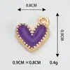 Pulseira Colar Pingente Acessório DIY Materiais Seis Cores Coração Liga Metálica Pingente Único Conector de Pingente Acessório