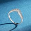 Anillo de Plata S925 Corona de Princesa Anillo para Mujer Anillo Elegante para Joven Anillo Apilable Joyería Fábrica Venta al por Mayor Transmisión en Vivo Transfronterizo
