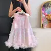 Vestido de Malla Dulce Color Rosa Melocotón Sin Mangas para Niñas Verano 2026 Vestido Dulce para Niñas