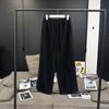 Calça de Veludo Grosso em Listras Duas Cores Estilo Moderno Retrô Perna Larga Vc Rk244068