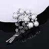 Broche Vintage Europeu e Americano de Liga de Zinco e Pérola para Roupas Acessórios Broche de Joia Broche de Luxo de Alta Qualidade