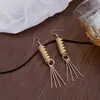 Pendientes Largos de Metal Exagerados Estilo Europeo y Americano, Gancho de Oreja con Borla de Moda, Elementos Populares de Influencers, Varios Accesorios para Orejas