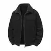 Chaqueta de algodón para hombre con forro polar, engrosada para trabajo, abrigo cálido de invierno con cuello de solapa, chaqueta casual de moda 356