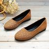 Comercio Exterior Transfronterizo 2023 Zapatos Planos Bajos de Talla Grande, Ligeros y Cómodos Zapatos de Mujer con Pedrería, Cómodos, Versátiles y Transpirables