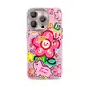 Funda de Teléfono Linda con Cadena para Apple 17, iPhone 15 Pro Max, Nuevo Modelo para Mujer 16, Divertido Diseño de Graffiti