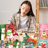 Js064 Caderno de Bolso de Natal, Caderno Pautado, Caderno Costurado, Decoração de Boneco de Neve e Urso Branco Caderno Estudante