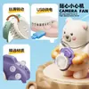 Cámara de Dibujos Animados para Niños Colgante de Cuello Ventilador Pequeño Recargable Mini de Escritorio Tres Velocidades de Viento Ventilador Eléctrico USB Regalo Transfronterizo
