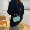 Bolsa quadrada pequena com formato de caixa de corrente feminina 2023 moda bolsa feminina simples popular bolsa de ombro feminina bolsa de mão