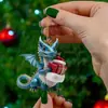 Natal Novo Estilo Amazon Cruzamento de Fronteira Pingente Ornamento de Dinossauro Série Plana Acrílica Pingente de Carro Natal