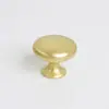 Manija Simple Moderna de Aleación de Aluminio de un Solo Agujero Metal Redonda de un Solo Agujero Dorada Manija Pequeña Herraje para Puerta de Gabinete Cajón