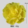 Flores Artificiais Amarelas Rosa da Moda Flores Decorativas Check-In Parede de Flores Parede de Fundo Quintal Suprimentos de Decoração Suave Adereços para Fotografia