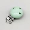 Clip para chupete color madera maciza AliExpress clip de madera para chupete de bebé clip de chupete de registro de tres agujeros 30 mm