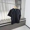 Nuevo top de verano para hombre de moda, color amarillo verdoso claro, manga corta raglán, con costuras curvas de contraste, corte holgado, cuello redondo, casual y versátil