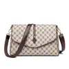 Bolso Grande de Cuero Suave de Marca Nueva para Mujer 2025 Bolso Cuadrado Pequeño Estampado para Madres de Mediana Edad con Presbicia Bolso de Hombro Único Cruzado