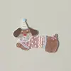 Nuevo Dibujo Animado de Primavera Cachorro Saltando Accesorios Acrílicos Hechos a Mano Material DIY Parche Lindo para Cabeza Venta al por Mayor