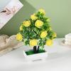 Planta Simulada en Maceta Rosas Simuladas Flor Artificial Planta en Maceta Suministro Directo de Fábrica de 16 Rosas de Espuma Adornos de Árbol del Dinero