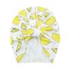 Sombrero indio con estampado de donut para niños europeos y americanos, gorro de bebé con cintas, gorro de tela estilo jersey, gorro Baotou estilo INS