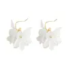 Brincos de florzinha frescos e doces, super fada, temperamento elegante, brincos de acrílico, estilo moda para feriado, alta qualidade