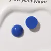 Piezas de accesorio de resina de color sólido estilo japonés, semicirculares y simples de 25 mm para aretes, joyería para orejas y accesorios para llaveros de bricolaje
