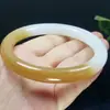 Pulseira de Jade Hetian de Xinjiang Imitação Jade Branco Açucarado para Mulheres, Pulseira de Jade Açucarado Qumei, Jade Redondo Jade Fornecimento ao Vivo Atacado