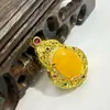 Colgante de Ámbar Natural Lleno de Huevos de Paloma Mielera Fábrica Vieja de Cera de Abejas Transmisión en Vivo 6014