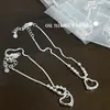 Pulsera de Plata de Ley S925 con Forma de Corazón Dulce Ounihan para Niñas, Diseño de Nicho Estilo Ins, Joyería Versátil con Cuentas Redondas en Forma de Corazón