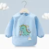 Babero para comer bebé, ropa protectora de manga larga para niños con diseño invertido, bata impermeable y anti-suciedad para otoño e invierno, babero para comida de bebé