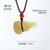 Colgante Tejido de Calabaza de Cristal Natural Runya con Longitud Ajustable, Joyería al por Mayor de Collares de Calabaza Pulidos con Piedra Cruda de Cristal