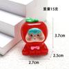Dibujos animados tridimensionales luminosos fruta bebé resina accesorios DIY refrigerador pegatinas escritorio adornos llavero colgante