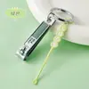 Cortador de Unhas Portátil de Aço Carbono com Chaveiro Pingente de Gancho de Orelha Coração Delicado Lixa de Unha Portátil Ferramentas de Manicure